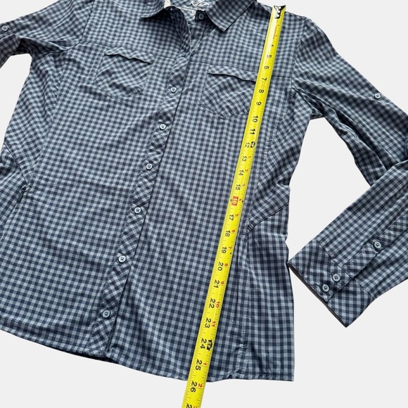 Kuhl Ezra Plaid Button Up Shirt Long Sleeve Outdoor Adventure Women's Sz M Blue - Picture 9 of 16